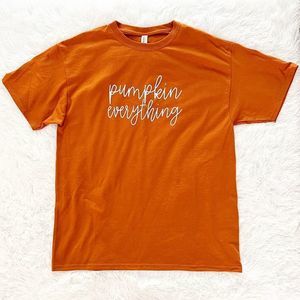 Pumpkin Everything Burnt Orange Unisex Tee, Sz L